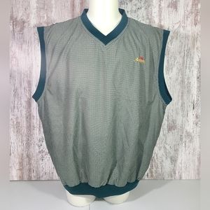 Men's Vintage Masters Augusta Houndstooth Golf lined vest size 2X EUC